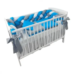 Lenjerie de pat 120x60 cm cu aparatoare impletita 240 cm cu paturica