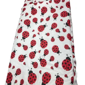 Lenjerie de pat 3 piese cu cearceaf plapumioara si pernuta slim 140x70 cm Croitoria Noastra buburuze