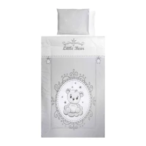 Lenjerie de pat 4 piese Lorelli Classic Bear Grey