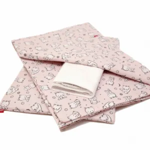 Lenjerie de pat pentru copii 4 piese Baby Bear roz 70x110 cm 100x135 cm
