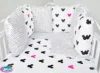 Lenjerie modulara pentru patut cu 8 piese 120x90 cm Black and Pink Mice