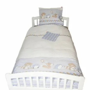 Lenjerie pat copii Odette Blue 100x14040x60 cm