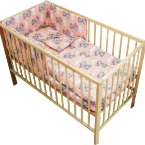 Lenjerie patut 120x60 cm cu 4 piese Nichiduta Its a Girl