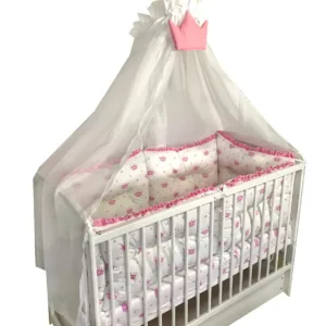 Lenjerie patut 120x60 cm cu 6 aparatori pufoase