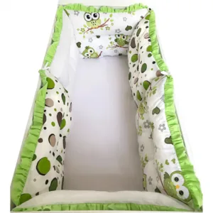Lenjerie patut 140x70 cm cu 6 aparatori pufoase