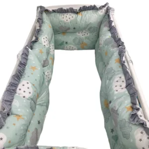 Lenjerie patut 140x70 cm cu 6 aparatori pufoase