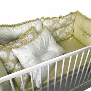 Lenjerie patut 140x70 cm cu 6 aparatori pufoase