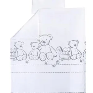 Lenjerie patut 2 piese Teddy Bear - 100 bumbac
