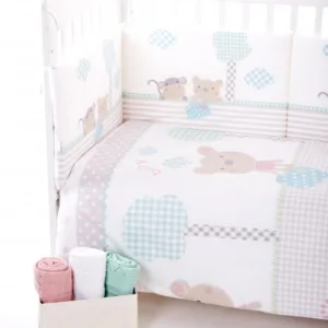 Lenjerie patut cu 3 piese KikkaBoo Fantasia EU 120x60cm din bumbac