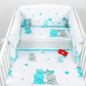 Lenjerie patut cu 3 piese hipo turcoaz