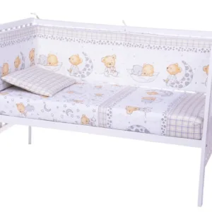 Lenjerie patut cu 4 piese 120x60 cm Ursuleti 016