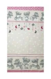 Lenjerie patut cu 5 piese 120x60 cm BearsRabbit Roz