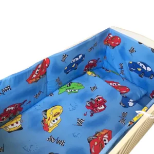Lenjerie patut cu 5 piese Croitoria Noastra Cars 120x60 cm