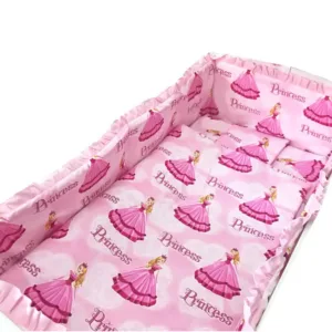 Lenjerie patut cu 5 piese Croitoria Noastra Printese la bal 140x70 cm