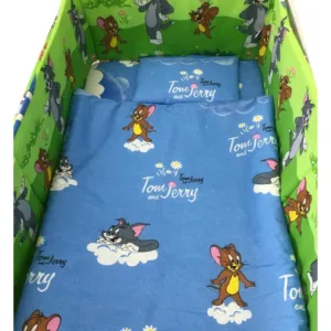 Lenjerie patut cu 5 piese Croitoria Noastra Tomjerry 140x70 cm
