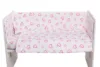 Lenjerie patut cu 5 piese Inimioare roz