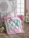 Lenjerie patut cu 6 piese Baby Ranforce Little Princess Pink