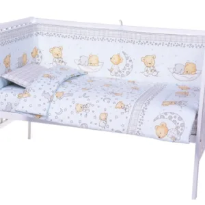 Lenjerie patut cu 7 piese 120x60 cm Ursuleti 017