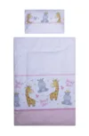 Lenjerie patut cu 7 piese 140x70 cm Hipo girafa