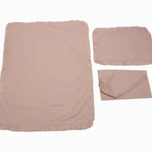Lenjerie pentru patut 120x60 cm SomnART Roz din bumbac