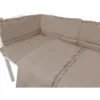 Lenjerie pentru patut cu 3 piese MimiNu Colectia Royal Mocha cu volanase 120x60 cm