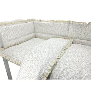 Lenjerie pentru patut cu 3 piese MimiNu Premium pentru patut 120x60 cm Meadow