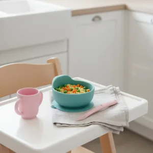 Lingurita din silicon pentru copii Bocioland Pink