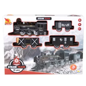 Locomotiva cu 4 vagoane si sina