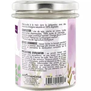 Lumanare parfumata naturala Aromandise Relax vegana 150g