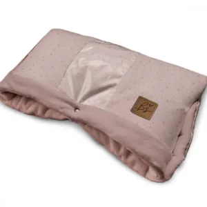Manusi calduroase impermeabile pentru carucior universal cu inchidere prin capse Sepia Rose