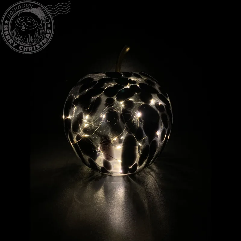 Mar decorativ negru cu led 16x17 cm