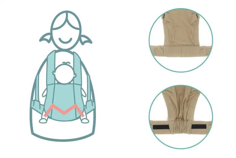 Marsupiu ergonomic Fillikid Natural Ice Blue 3.5-20 kg