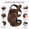 Marsupiu ergonomic si usor PureHug Cozy Leopard animal print Momcozy