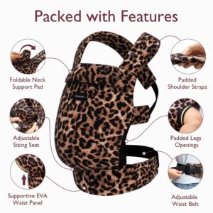 Marsupiu ergonomic si usor PureHug Cozy Leopard animal print Momcozy