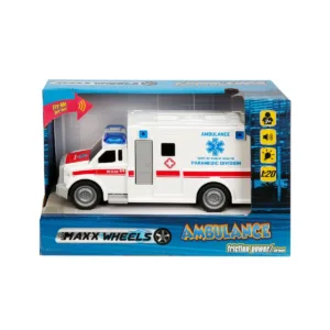 Masina de ambulanta cu lumini si sunete Maxx Wheels