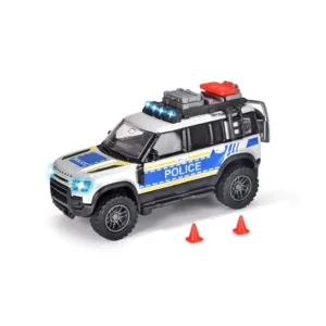 Masina de politie metalica Majorette Land Rover cu lumini si sunete 12.5 cm