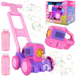 Masina de tuns iarba cu Baloane de sapun Pink