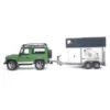Masinuta SUV Land Rover cu remorca pentru cai Bruder 02592