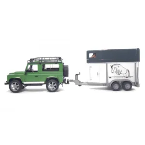 Masinuta SUV Land Rover cu remorca pentru cai Bruder 02592