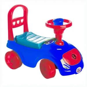 Masinuta copii Ride-on fara pedale Polo blue cu spatiu de depozitare sub scaun