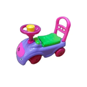 Masinuta copii Ride-on fara pedale Polo pink cu spatiu de depozitare sub scaun