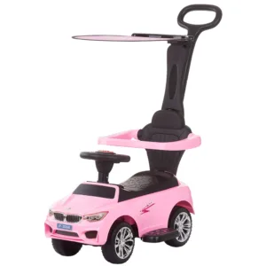 Masinuta copii de impins Chipolino Flash Pink cu maner si copertina detasabile