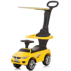 Masinuta copii de impins Chipolino Flash Yellow cu maner si copertina detasabile