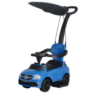 Masinuta copii de impins Chipolino Mercedes AMG GLE 63 Blue cu maner si copertina reglabila