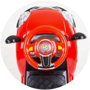 Masinuta copii de impins Chipolino Super Car red cu maner si copertina detasabile