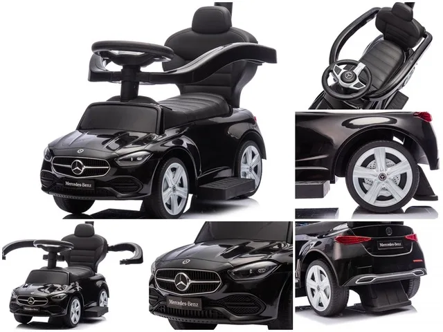 Masinuta copii de impins R-Sport Mercedes C63 amg negru cu maner pentru controlul parental