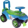 Masinuta copii fara pedale Ride-On Music 0142R07 Verde Albastru cu sunete si greutate maxima admisa de 30 kg