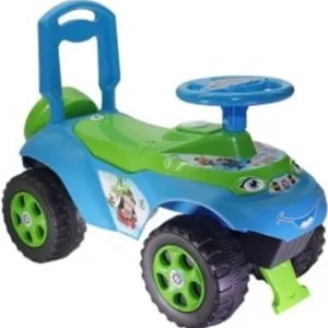 Masinuta copii fara pedale Ride-On Music 0142R07 Verde Albastru cu sunete si greutate maxima admisa de 30 kg