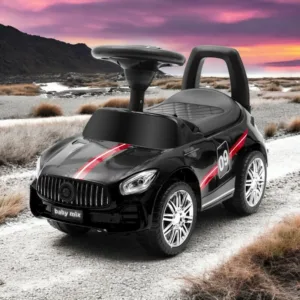Masinuta de impins Baby Mix Racer Black cu sunete