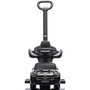 Masinuta de impins cu maner Chipolino Mercedes Benz C-Class Black cu bara de siguranta